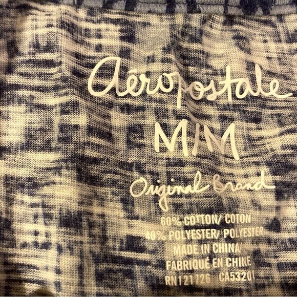 Aeropostale Blue and White Crop Tee - Picture 5 of 8